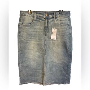 NWT! Denim Midi High Waisted Mini Skirt. Size XXL